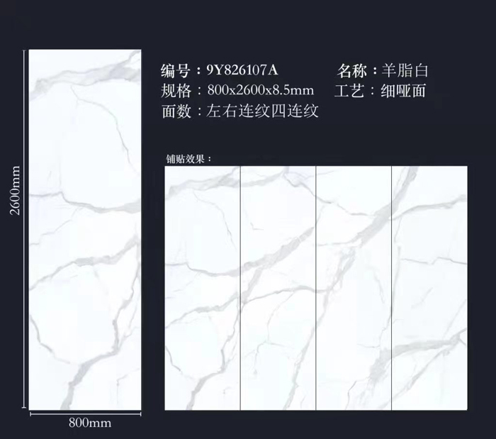 巖板800*2600*9mm
